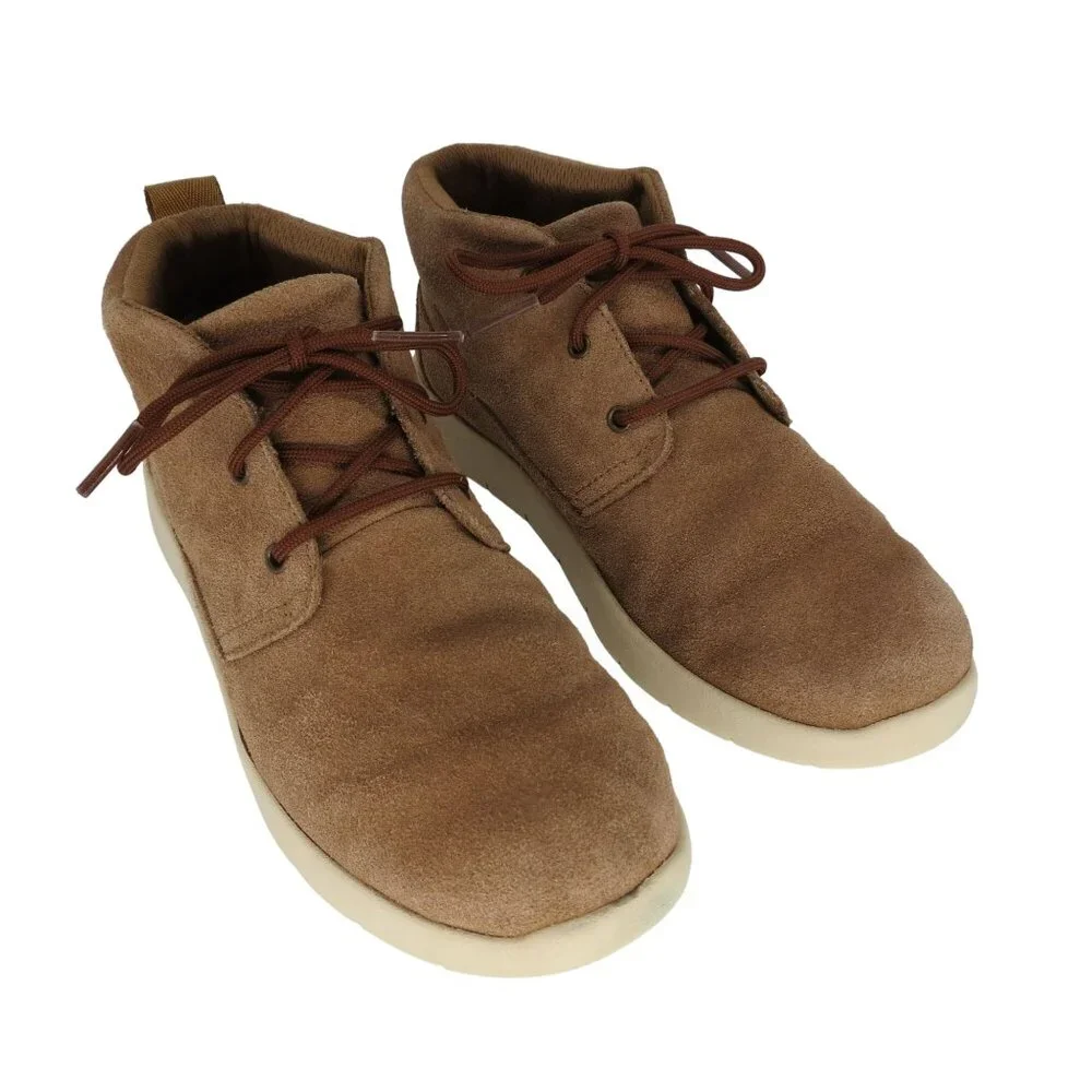 UGG Kids' Canoe II Tan Suede Chukka Boots Size 2 Lace-Up Versatile
